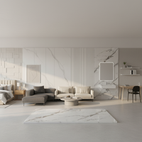 Paneles de Pared de PVC/WPC Impermeables Ashanti, Diseño de Mármol 3D con Carbón de Bambú, Lámina UV PET, para Apartamentos Modernos