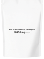Ultra Omega 3-6-9 3600 mg par portion, 300 gélules sans reflux |   Mélange d'huiles de poisson/lin/origine de laiton à saveur citron |   Os améliorés