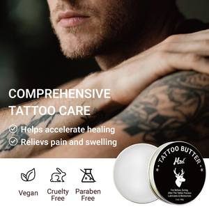 Baume cicatrisant naturel pour tatouage, pour un apaisement rapide et une hydratation intense, pour prévenir les cicatrices et une protection longue durée - Product Image 2