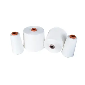 25s/1 66% Cationic Polyester 30% Wool 4% Spandex Core Spun Yarn for Knitting and Weaving Raw White