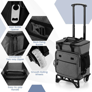Sacs isothermes rétractables étanches 3 en 1 sac <span class=keywords><strong>isotherme</strong></span> portable fourre-tout isolé sur roues - Product Image 2