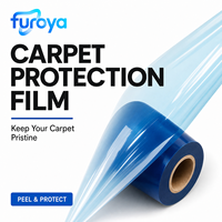 Film de protection temporaire en PE souple et brillant/uni pour la rénovation et la restauration de tapis