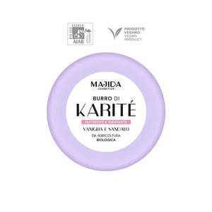 Majida Burro Di Karite 200ml Nutritivo e Hidratante Vainilla y Sándalo Orgánico - Product Image 1