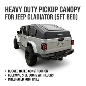 Toldo de Aluminio para Camioneta Jeep <span class=keywords><strong>Gladiator</strong></span> Hilux Tacoma, Operación Manual, Impermeable, con Cierre, Tipo Camper - Product Image 1