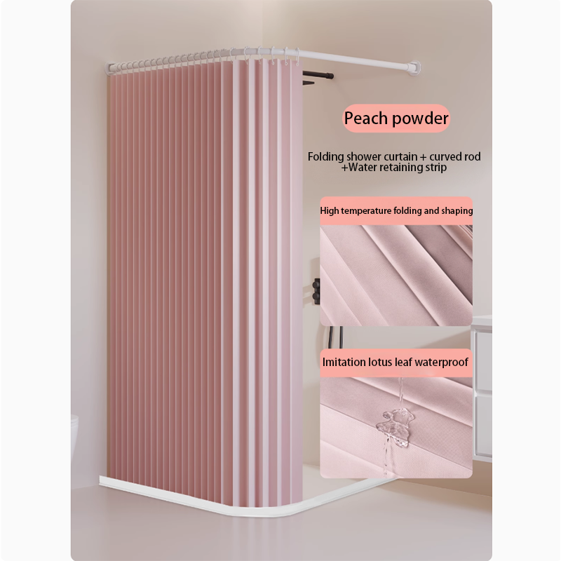 Rose-rideau de douche + tringle à rideau + bande de retenue d'eau