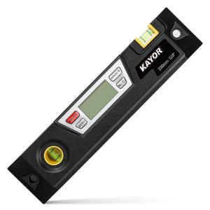 डिजिटल टॉरपीडो स्तर और प्रोट्रैक्टर, स्पिरिट बबल इलेक्ट्रॉनिक इंक्लिनोमीटर, ip54 धूल/पानी प्रतिरोधी, उज्ज्वल एलसीडी डिस्प्ले - Product Image 6