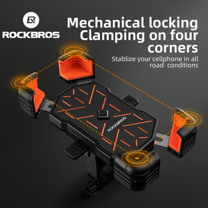 Giá đỡ điện thoại xe đạp ROCKBROS xoay 360 độ, phù hợp với điện thoại 4.5-7.2 inch, gắn trên tay lái xe đạp - Product Image 3