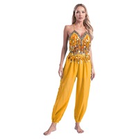 Danse du ventre Sequin Crop Tops Pantalon Costume Festival Club Rave Tenues fantaisie