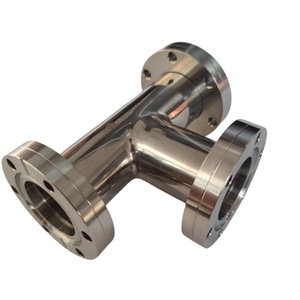 Stainless Steel Ultra-High Vacuum Mirror Polished Forged Conflat CF35 CF63 CF100 Tube Flange 3 Way Tees <b>Copper</b> Gasket & <b>Screws</b> - Product Image 4