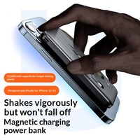 Batterie externe magnétique sans fil avec câble intégré pour chargeur portable à clip dorsal compatible 20 000 mAh / Sorties Type-C/USB