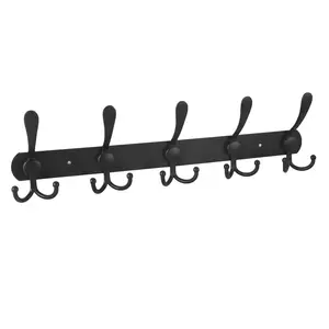 FXL Wholesale Stainless Steel Hook Rail Wall Mounted Robe Hook Clothes Hook Rack