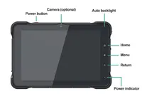 Tablette GPS robuste android de 10 pouces avec NFC intégrée IP67, étanche à l'eau et à la poussière, lisible à la lumière du soleil 1000nits