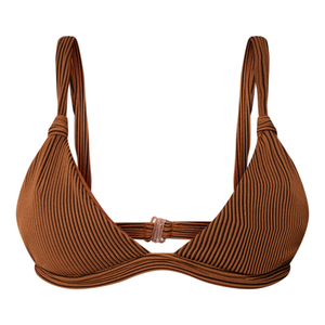 OEM marca privada fabricante mujeres sexy color sólido bikini venta al por mayor niñas satén tela traje de baño gran oferta diseñador traje de baño - Product Image 2