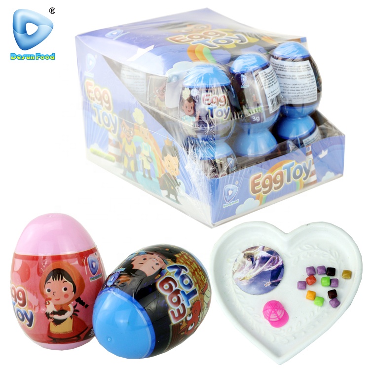Hot-selling Wholesale Surprise Egg Toy With Bubble Gum Candy