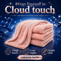 Couverture en flanelle de luxe double couche en fausse fourrure de lapin, douce et épaisse, avec surpiqûres, pour la maison, le bureau et les voyages, certifiée GRS BSCI