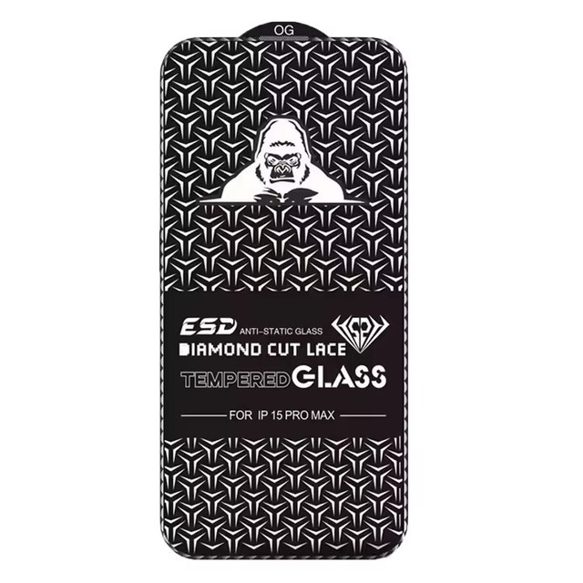 3D Full Glue Full Cover Diamond Cut Edge 9H HD ESD Tempered Glass Screen Protector 2.5D Radian 0.33mm Thickness Grade AAA