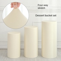 Housse de seau à dessert, accessoires de fête de mariage, en polyester, style moderne et minimaliste, nappe de table à dessert, housse de table décorative