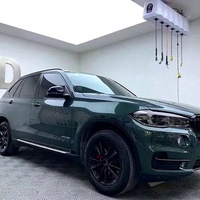Vinyle de recouvrement automobile PET Cast Vert Gothique en gros, finition métallique brillante HD, usine de Guangzhou, 1,52x16m/5x55ft, un rouleau complet