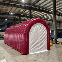 Carpa Inflable Tipo Túnel, Gran Almacén Inflable de PVC, Refugio Portátil Inflable para Exteriores