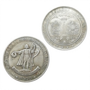 1900 Brasil 4000 Réis (Peringatan 400 Tahun Penemuan) Koin Peringatan Gaya Antik,,Hadiah, Dekorasi Rumah - Product Image 4