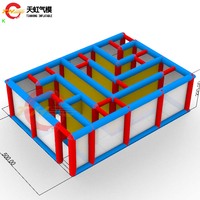 Maison hantée gonflable extérieure de labyrinthe de la coutume 7x5m avec le ventilateur pour le divertissement des enfants