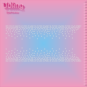 Besi berlian imitasi Hotfix kustom Bling promosi pada desain pita Cheer strip Transfer berlian imitasi untuk busur - Product Image 2