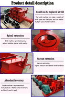 Machine à briques creuses en argile rouge, machine à fabriquer des blocs d'argile, petite extrudeuse de briques en argile, haute compactness