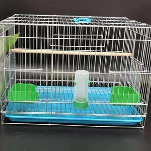 Vente en gros de grande cage à oiseaux galvanisée épaisse en acier inoxydable pour l'élevage de perroquets en peau de tigre étourneau noir phénix - Product Image 3