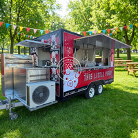 Camion de restauration mobile OEM entièrement équipé, remorque alimentaire multifonctionnelle personnalisée avec cuisine complète