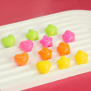 Đầy Màu Sắc Trái Tim Sao Hình Dạng Hoa Kẹo Phẳng Trở Lại Nhựa Cabochon Cho Tự Làm Điện Thoại Trường Hợp Kẹp Tóc Trang Trí Phụ Kiện - Product Image 6