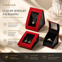 Coffret de présentation de bijoux rouge de luxe, boîte d'emballage personnalisée pour collier, boucles d'oreilles, bague, coffret cadeau haut de gamme, OEM ODM