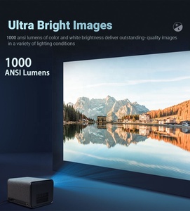 Proyector de Video Inteligente Android 13 con WiFi, BT 4K, Certificación Oficial de <span class=keywords><strong>Netflix</strong></span>, Enfoque Automático, Keystone, Cine en Casa, 1080P, Proyector para Exteriores - Product Image 2
