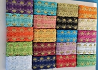 Nouvelle dentelle africaine brodée multicolore en strass pour la confection de robes et la décoration DIY en gros