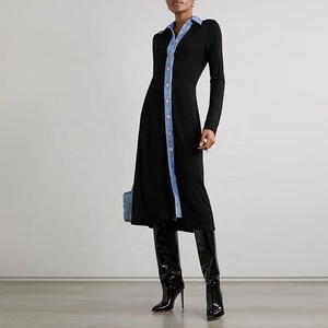 Vestidos elegantes e informales de lujo de Invierno para mujer Cuello Polo personalizado Suéter Prendas de manga larga de punto del fabricante - Product Image 1