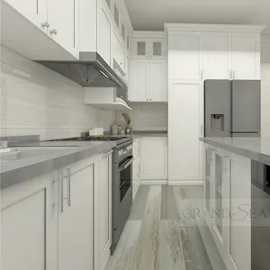 定制高品质豪华高端全橱柜现代漆中密度纤维板小厨房