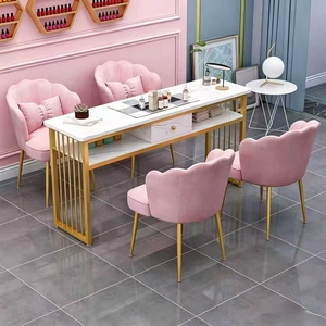 Table à ongles moderne en MDF, style célébrité internet, simple et économique, pour salon de manucure, luxe léger, simple ou double place - Product Image 6