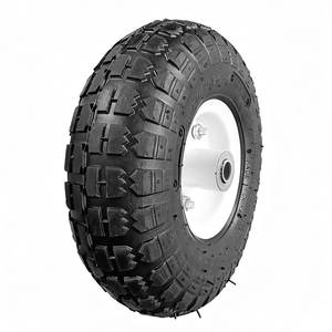 Pneus en caoutchouc de 10x3.50-4 pouces, roues de remplacement, roue pneumatique utilitaire, roulement à billes, axe de 16 mm, garantie de 1,5 an pour chariot à main - Product Image 5