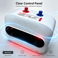 Petit chauffe-eau sous comptoir avec thermostat numérique pour cuisine, lavage des mains et usage domestique