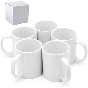 Tazas para Sublimación, Tazas Blancas para Café para Sublimación, Tazas Blancas de 11 oz con Caja para Café, Sopa - Product Image 1