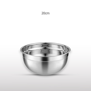 Cuenco grande de acero inoxidable grueso de varios tamaños de grado alimenticio asequible #304, ensaladera de 20cm de profundidad, lavabo de almacenamiento de alimentos | BINLU - Product Image 1