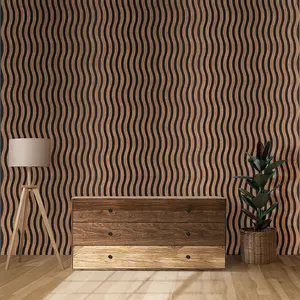 Modern Acoustic Anti Sound Absorption Proofing Wooden Design Wood Slat Polyester Fiber Wall Panel