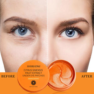 Usine en gros personnalisé sous les yeux patchs 30 paires pour les <span class=keywords><strong>cernes</strong></span> <span class=keywords><strong>Anti</strong></span>-âge réduire les rides hydratant Orange pot masque pour les yeux - Product Image 6