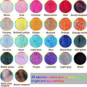 Pompons en vrac, porte-clés pompons, boules duveteuses, cadeaux de remerciement pour femmes et filles, accessoires DIY, pendentifs pour sacs à main et cabas - Product Image 2