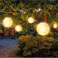 Lampes d'extérieur modernes en forme de galet avec LED à 3 niveaux de luminosité, lampe de pelouse en forme de lune, lumière décorative de jardin