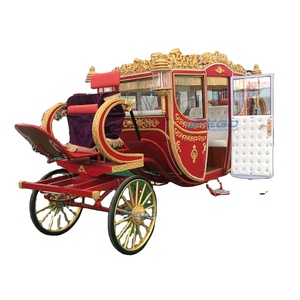 Carruaje Real de Caballos - ¡Gran Oferta! Exclusivo Carruaje Real de Lujo Dorado para Paseos Turísticos Eléctrico - Product Image 1