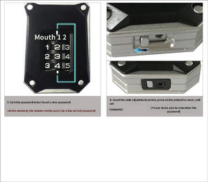 Cadenas de vestiaire de gym <span class=keywords><strong>à</strong></span> combinaison mécanique <span class=keywords><strong>à</strong></span> 4 chiffres, en alliage de zinc robuste, réinitialisable, anti-coupure - Product Image 6