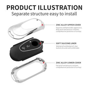 Para Metal Silicona <span class=keywords><strong>Precio</strong></span> al por mayor barato Cubierta de <span class=keywords><strong>llave</strong></span> de coche de metal Benz de nuevos materiales Buen <span class=keywords><strong>precio</strong></span> Cubierta de llavero de coche - Product Image 4