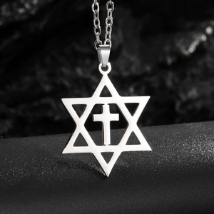 Collana da Uomo Serie Stella a Sei Punte Semplice e alla Moda Europea e Americana 2026 - Product Image 3