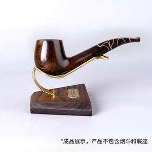 Aluminum Wire Pipe Holder Straight Type Gold Silver Black Metal Frame For Smoking Pipes - Product Image 3