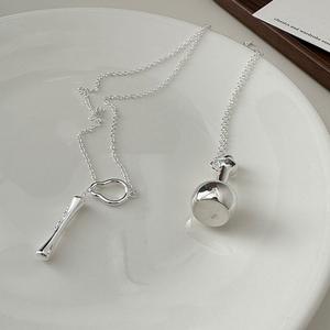 Collar de Plata de Ley S925 con Diseño de Vía Láctea en Oro Platino de Alta Gama con Circonita Estrella y Perla de Lujo 'Light' - Product Image 3